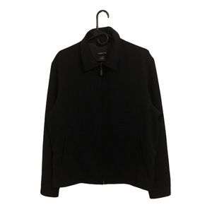 Liz Claiborne Sparkling Black Lined Zip-Up Jacket Coat